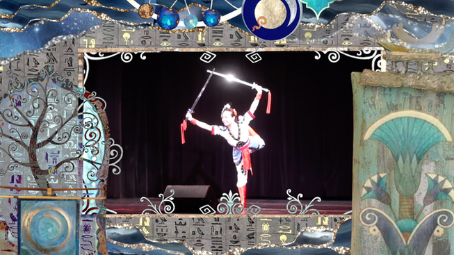 7”Red Butterfly Sword Kungfu Dream of Princess Daolyin” dance film directed by Geisha of Maui,(185 montage-choreographed scene segments, 24 src_videos, montaged music by Eclipse), src_footage by Tiffany Chan and others